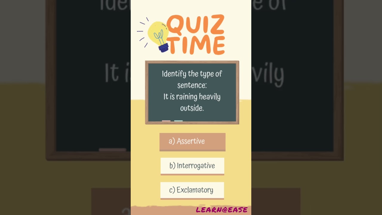 Test your grammar skills!  Can you identify the sentence type? 