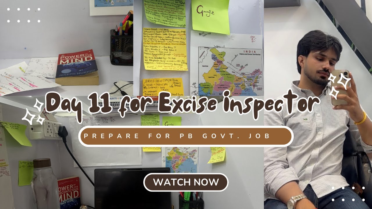 Day 11 PSSSB Excise Inspector Preparation | Static GK Handwritten Notes 