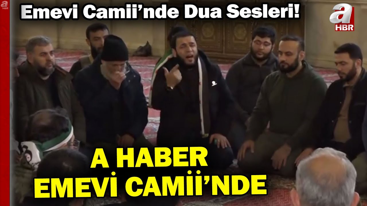 Suriye'de Tarihi Gün... Suriyeliler Şam'daki Tarihi Emevi Camii'nde Dualar Ediyor | A Haber