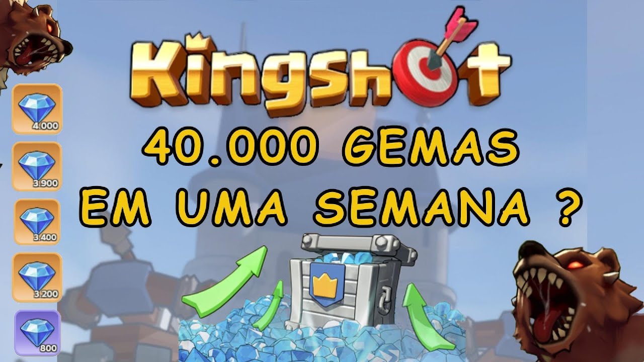 KINGSHOT - 40 MIL GEMAS POR SEMANA SEM GASTAR 1 R$ ???  #tiobarninha #kingshotgames