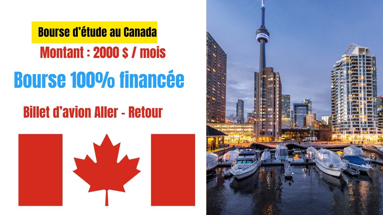 Bourse entièrement financée au Canada en 2026 | Frais de scolarité et billet d'avion offerts