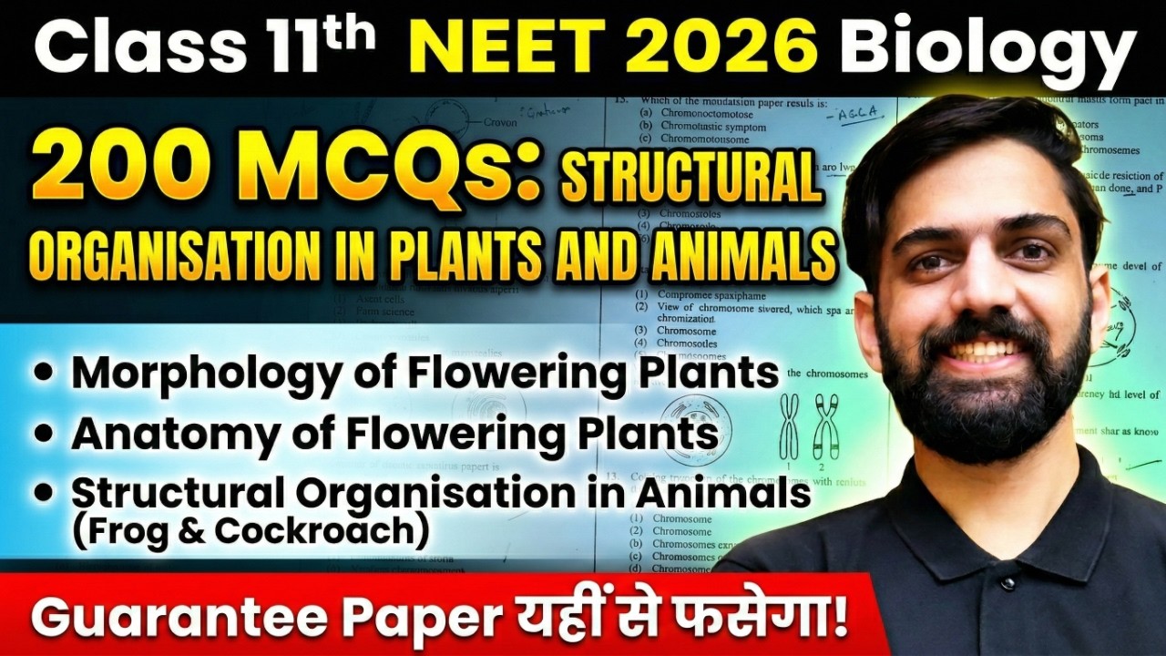 Morphology and Anatomy of flowering plants , Frog and Cockroach – NEET 2026 Question Practice