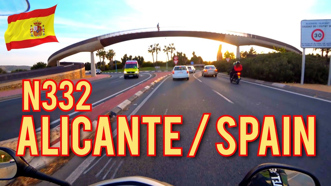Alicante N332 Driving Evening Costa Blanca Road Trip Spain 2021