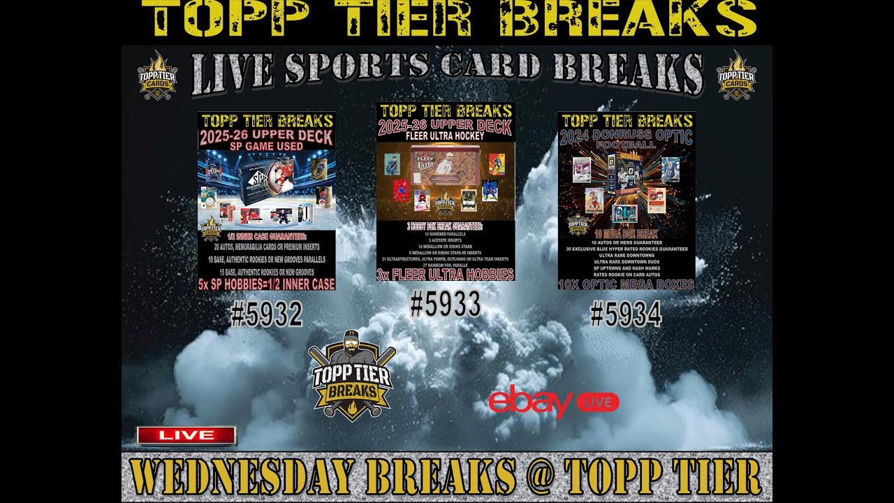 WEDNESDAY NIGHT BREAKS - 2025-26 UPPER DECK SPGU/FLEER ULTRA AND 2024 OPTIC FOOTBALL