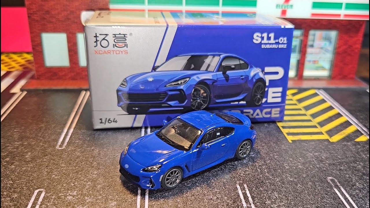 Pop Race XCarToys Subaru BRZ 1/64 Diecast Review | Blue JDM Coupe in Miniature