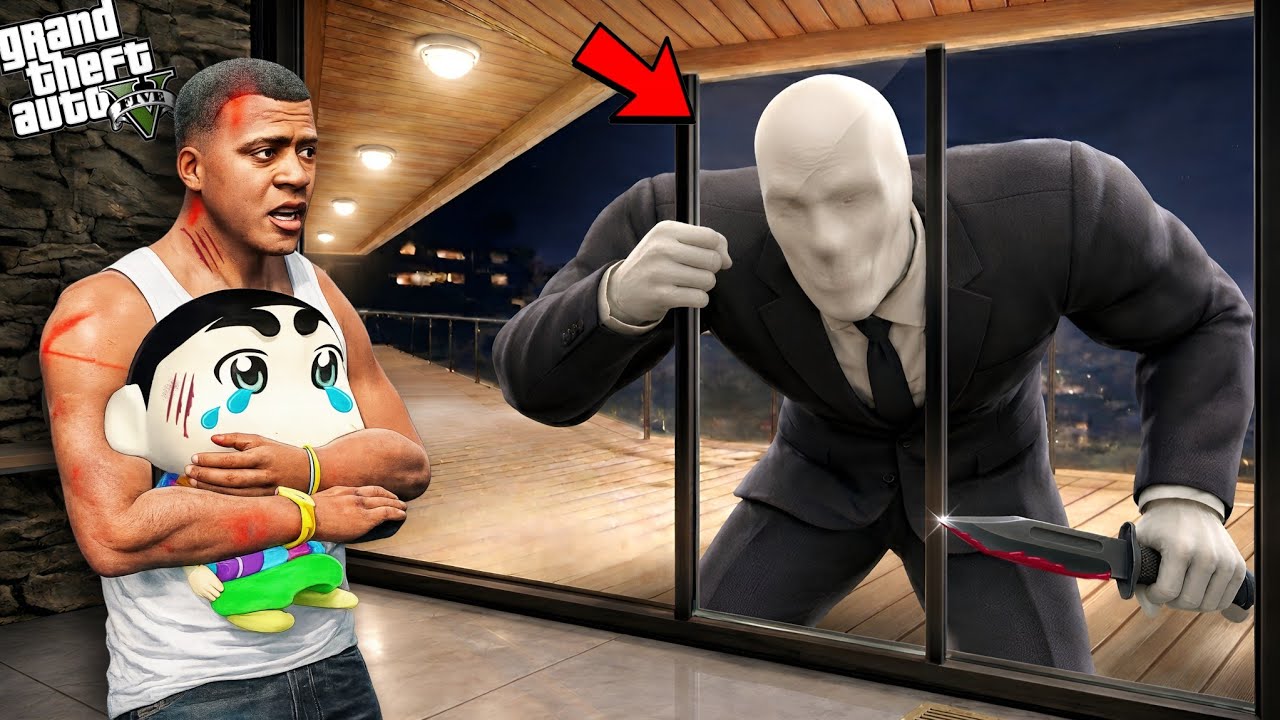 Franklin Chased by SlenderMan in Los Santos 😱 | GTA 5