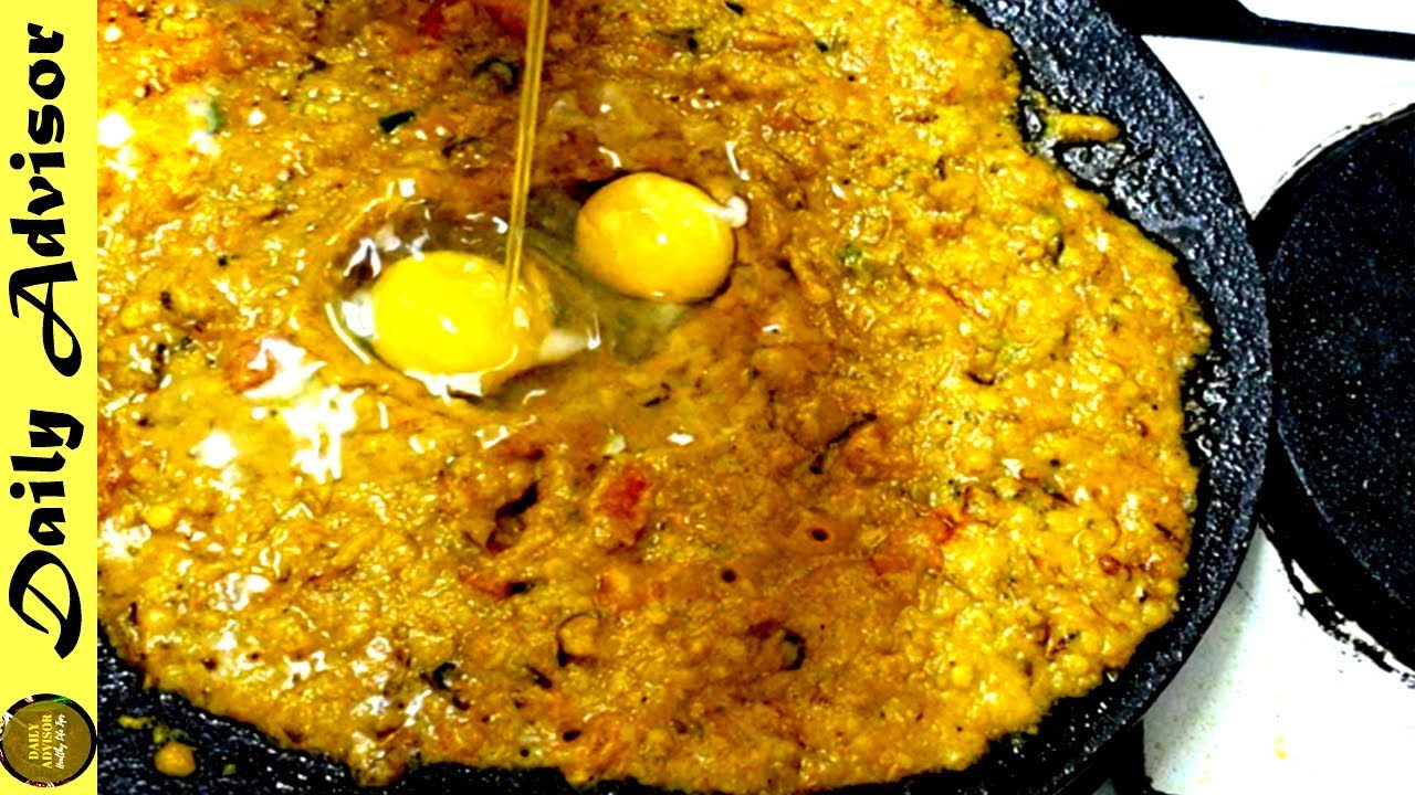 Leftover Tawa Daal Anda Recipe Dhaba Style | Tawa Daal Anda Street Food