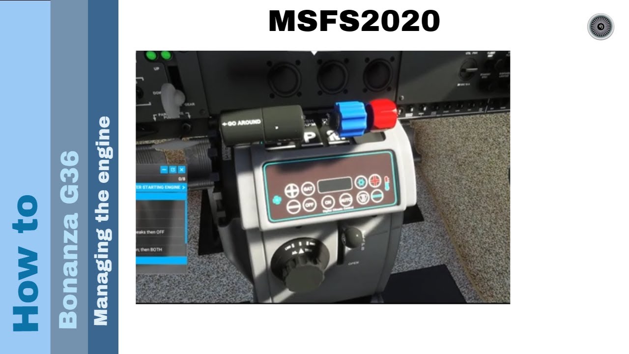Flight Simulator 2020 - How to - Bonanza G36  - Managing the engine