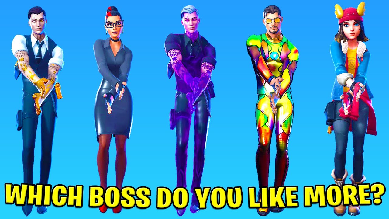 Dance Battle of Bosses Skins in Fortnite Battle Royale! (Shadow Midas, Jennifer Walters, Tony Stark)