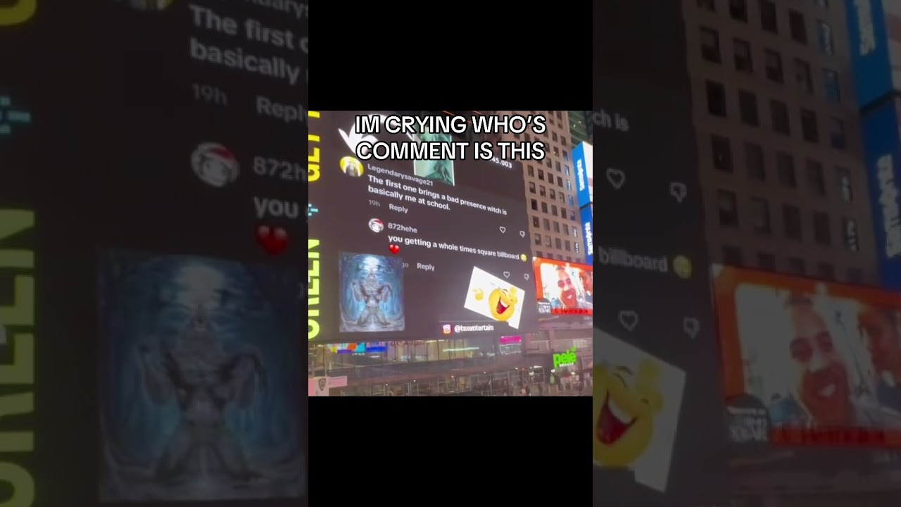 Bro got the whole time square billboard #timesquare #fyp #fypシ #billboard #comment #slide2