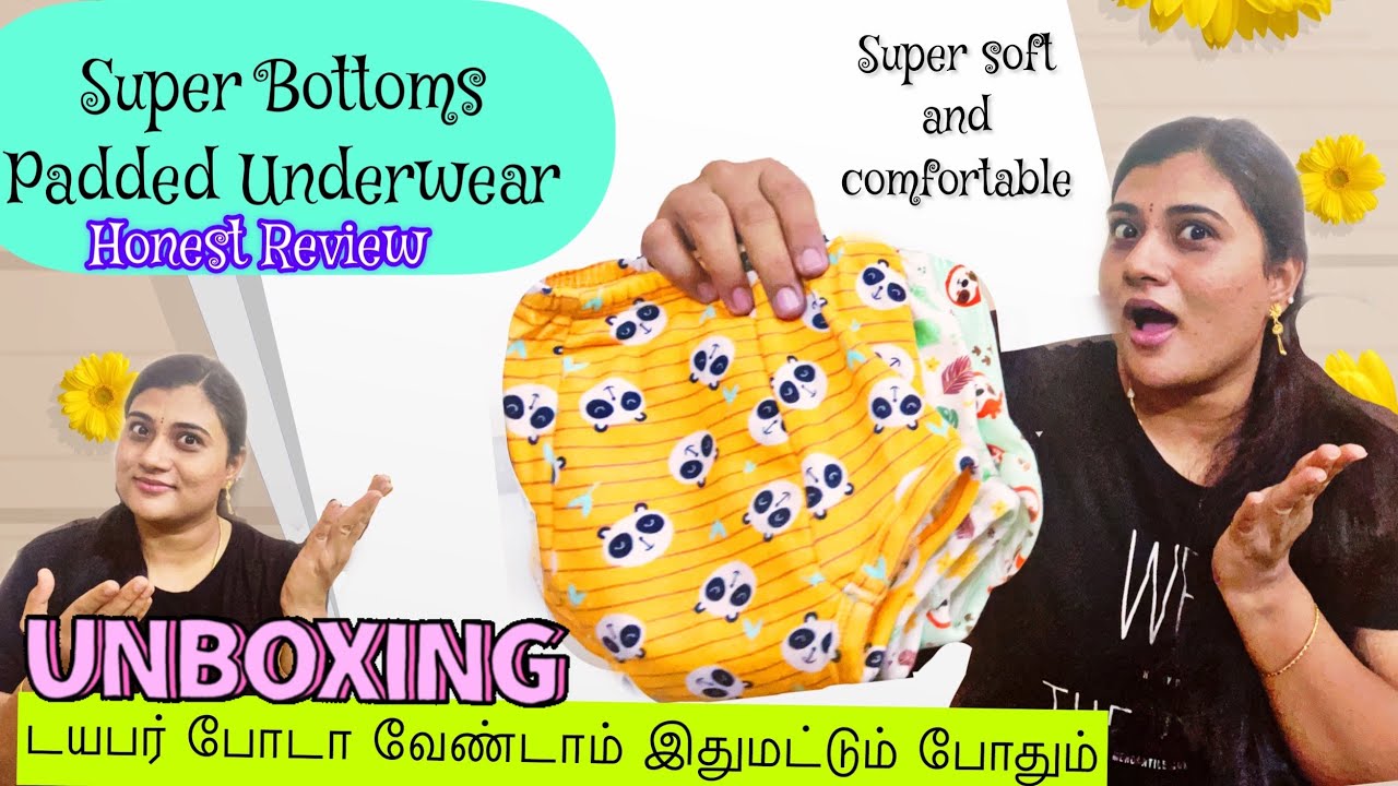 Superbottoms padded underwear unboxing |honest review in tamil |SUPER BOTTOMS | Reusable diaper