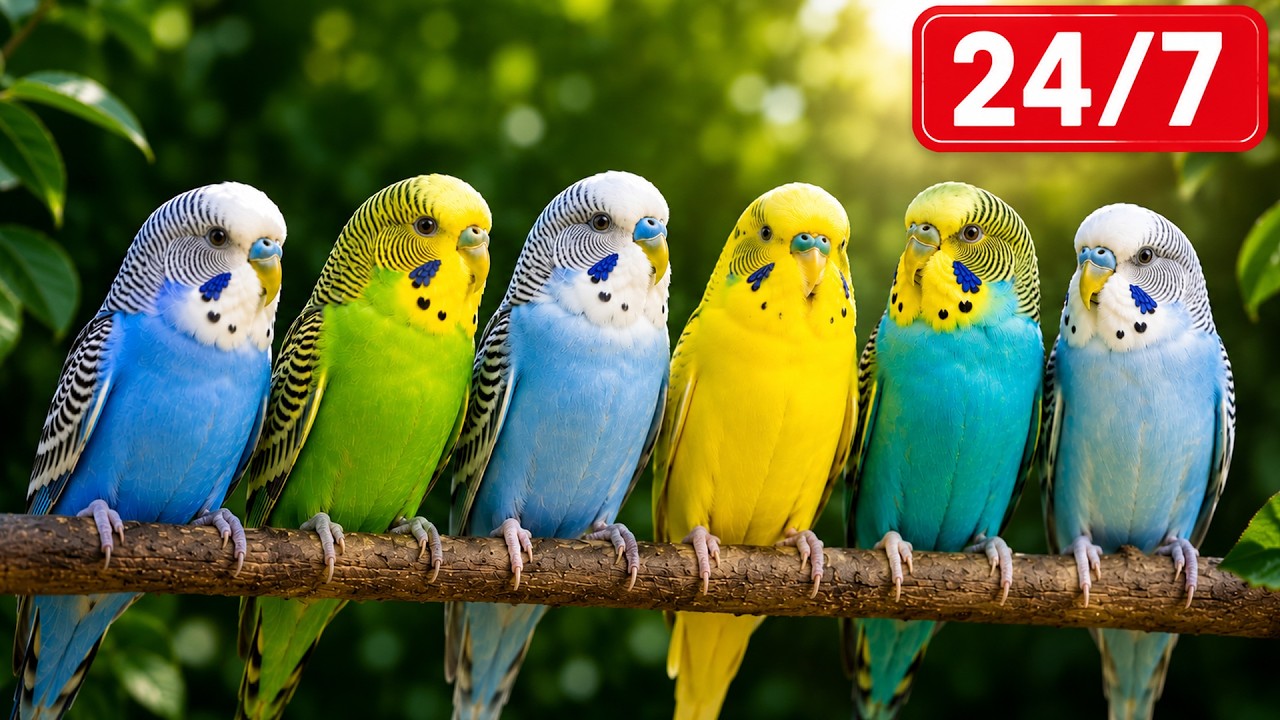 🔴 Canlı Muhabbet Kuşu Sesi 24/7 | Kuş Sesi | Muhabbet Kuşları İ&ccedil;in Rahatlatıcı Sesler