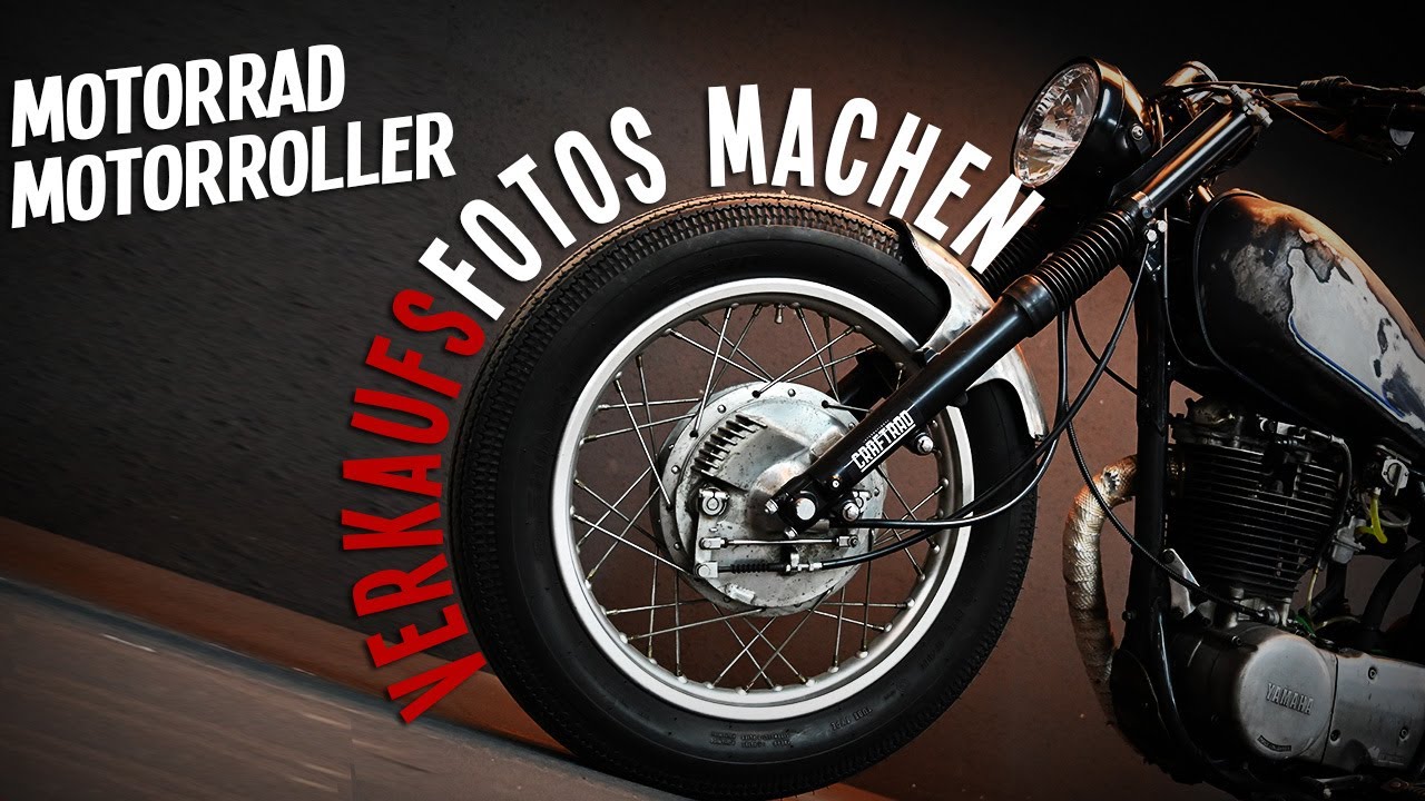 Motorrad und Motorroller Verkaufsfotos machen