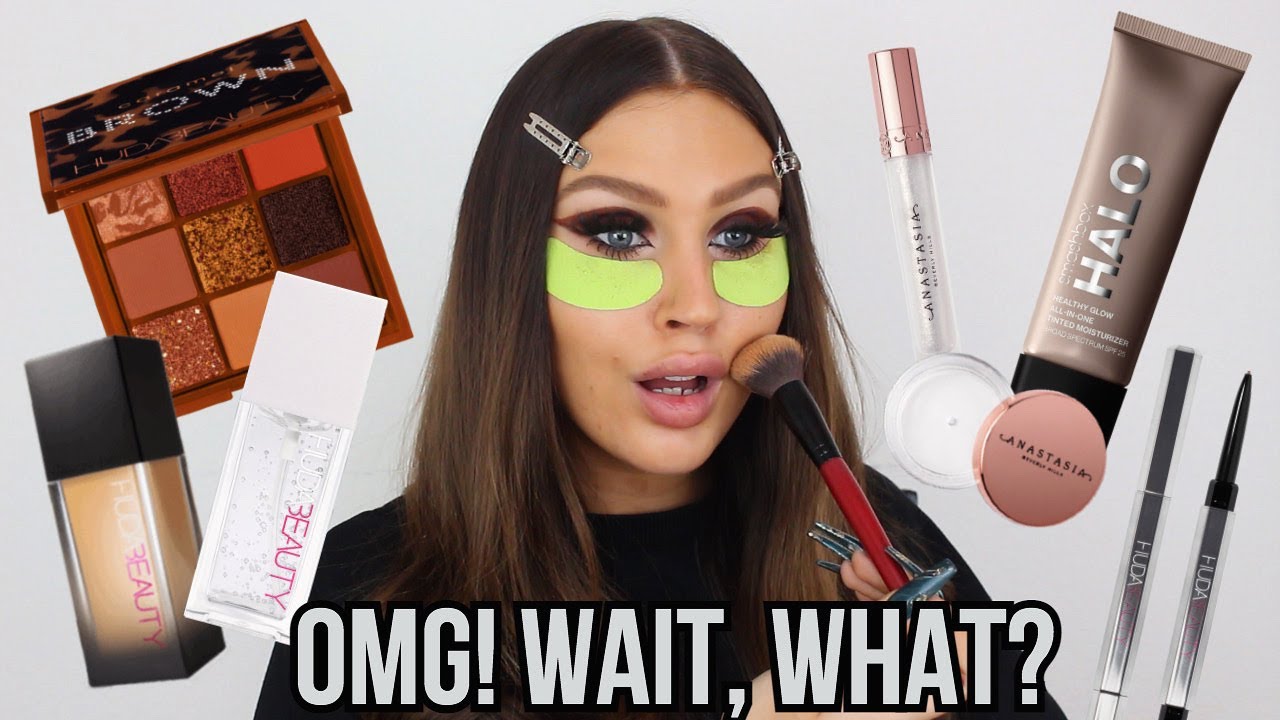 FIRST IMPRESSIONS | NEW MAKEUP! ABH Brow Freeze Huda Faux Filter Foundation Bomb Brows & more!