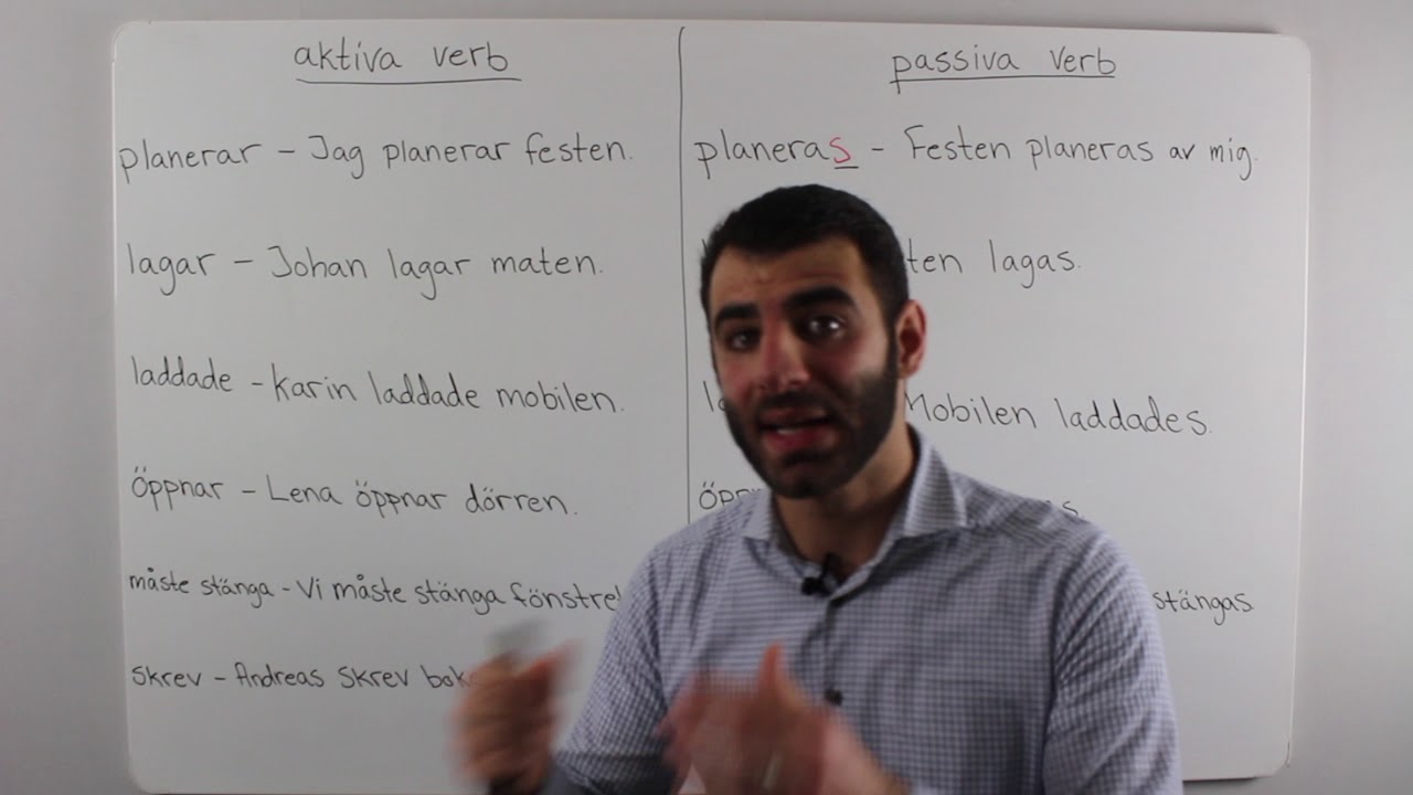 Svenska språket (Aktiva och passiva verb)