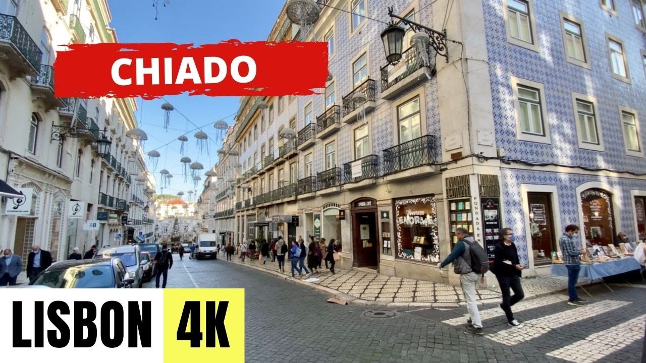 LISBON, PORTUGAL 🇵🇹 [4K] Baixa & Chiado — Walking Tour
