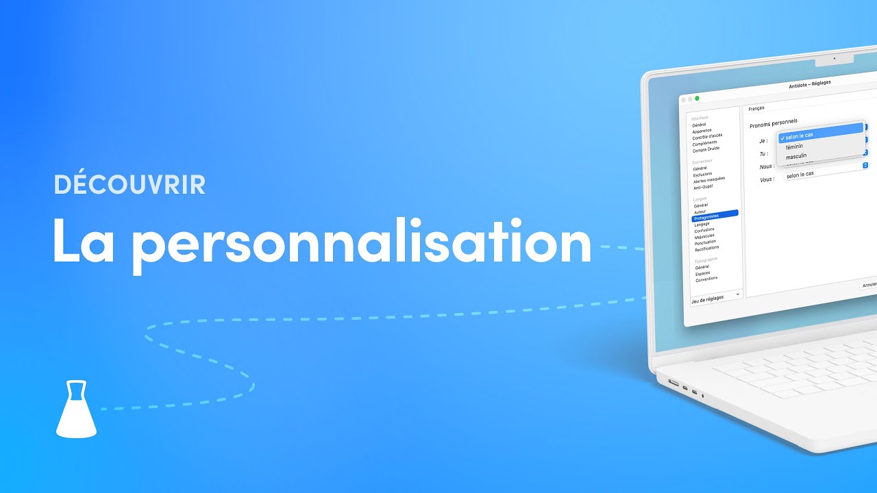 Antidote 12 — Introduction aux personnalisations