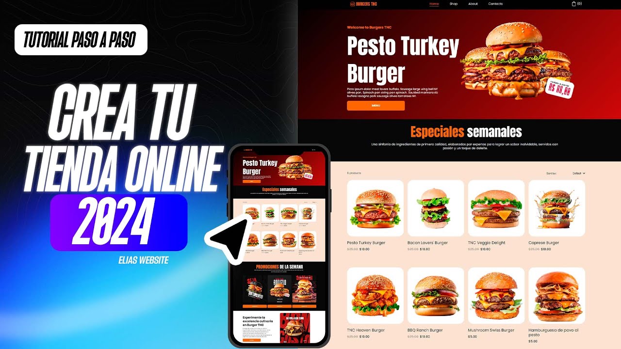 Como Crear una Tienda Online 2025 ✅ PAGINA WEB para vender COMIDA ✅ Pagina WEB para RESTAURANTE