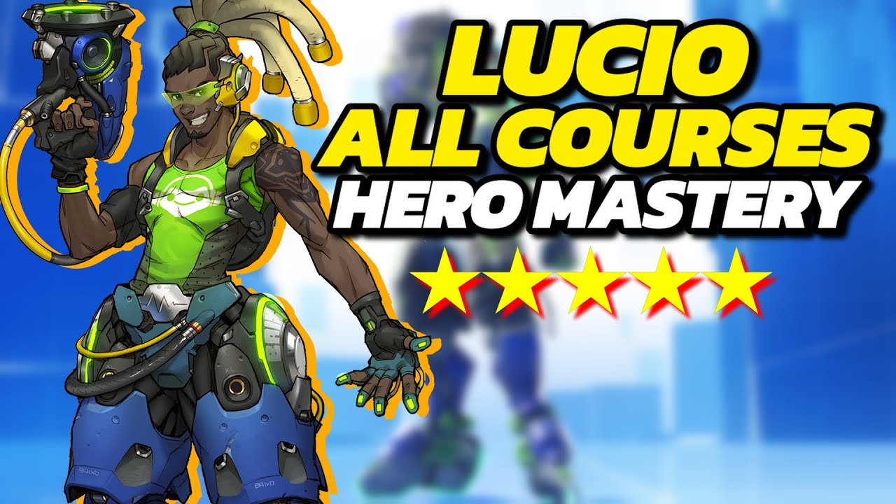 「Hero Mastery」 LUCIO 5 STAR 100% ALL COURSES (Overwatch 2 Season 10 Guide)