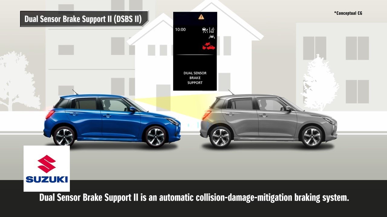 Swift | &ldquo;Dual Sensor Brake Support II (DSBS II)&rdquo; |  Suzuki