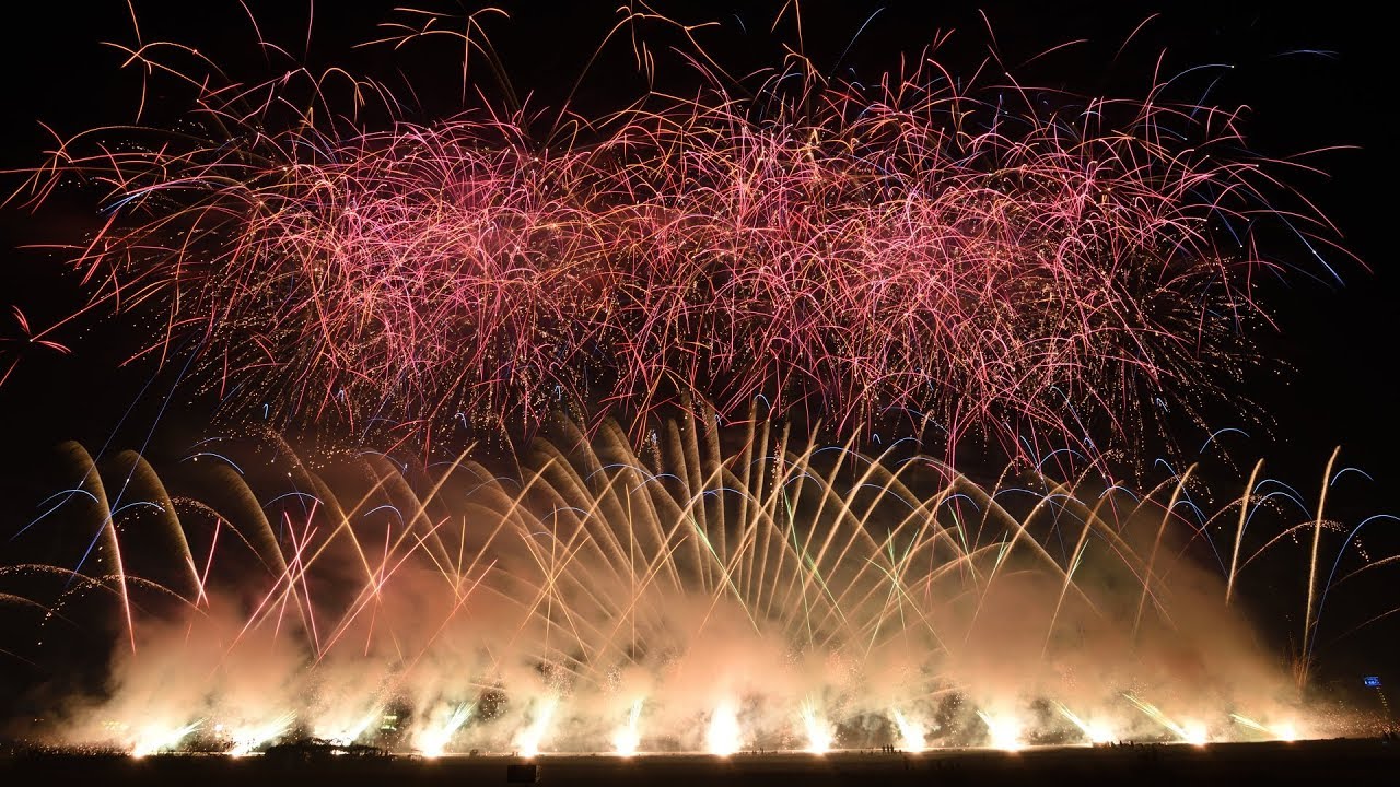 【4KHLG】会津花火2018 エンディング花火 紅屋青木煙火店【Fireworks】