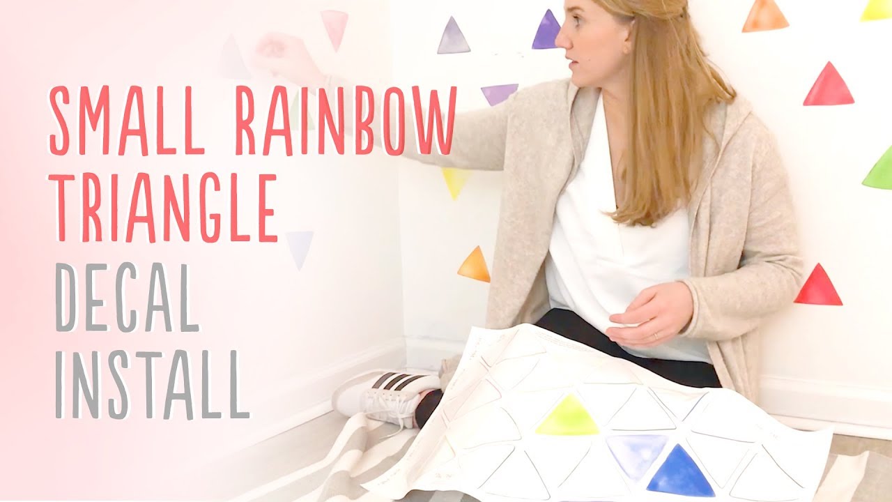 Small Rainbow Triangles Decal Install