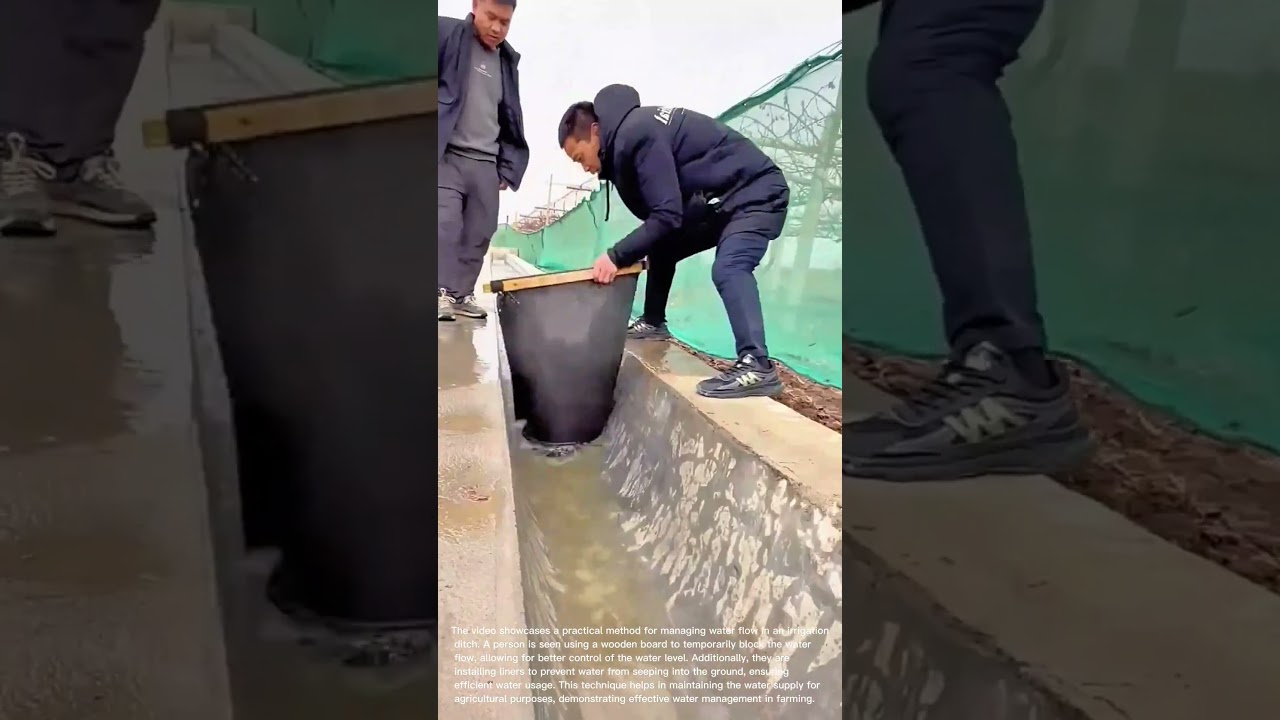 Innovative Water Management: Using Boards and Liners to Control Water Flow in Irrigation Ditches