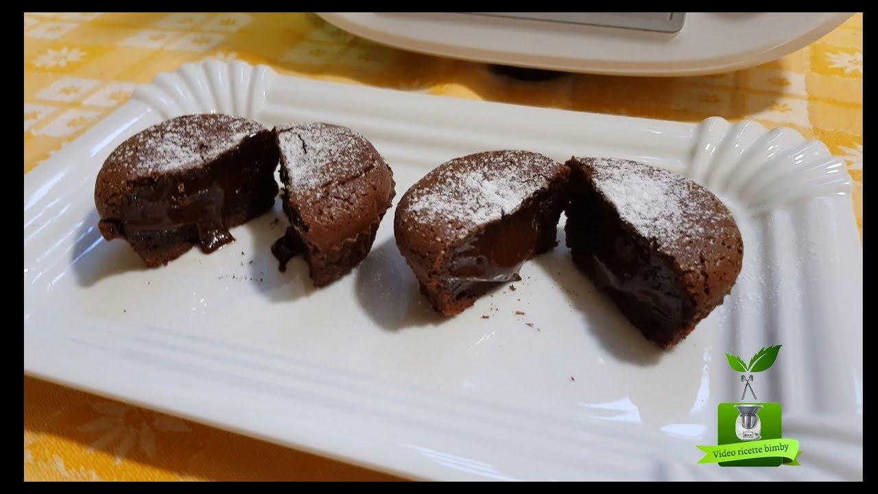 Tortini al cioccolato con cuore morbido per bimby TM6 TM5 TM31