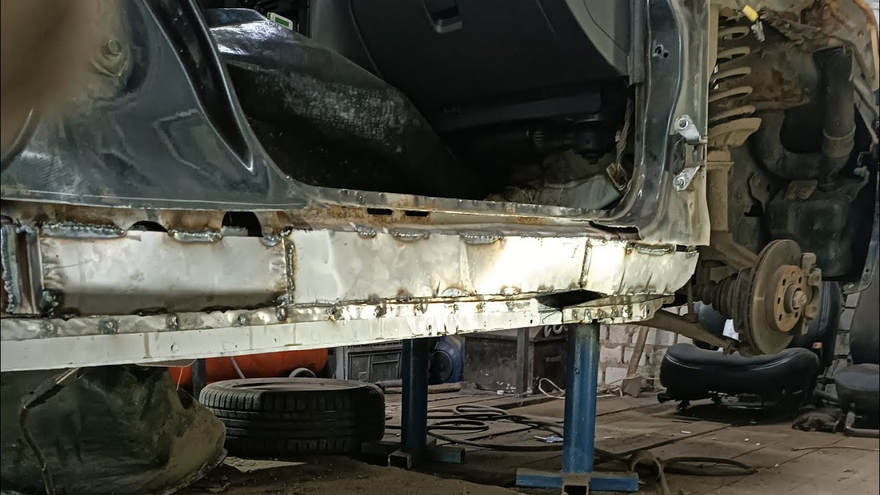 Кузовной ремонт . Сварка авто / замена порогов shevrolet lanos / body repair