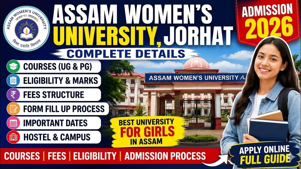 Assam Women&rsquo;s University Admission 2026 | Courses, Eligibility, Fees & Form Fill Up Complete Details
