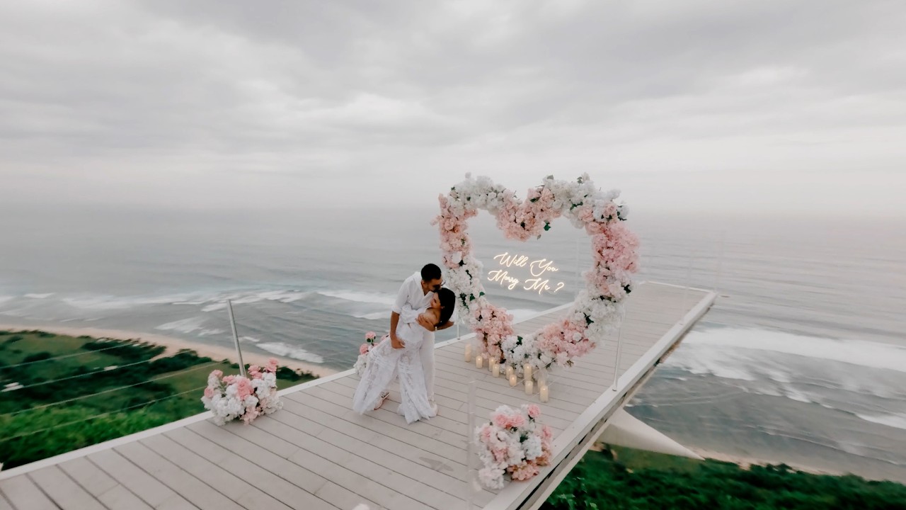 Wedding proposal in Bali Hazel & Prashant | location Private Jet Villa Uluwatu bali