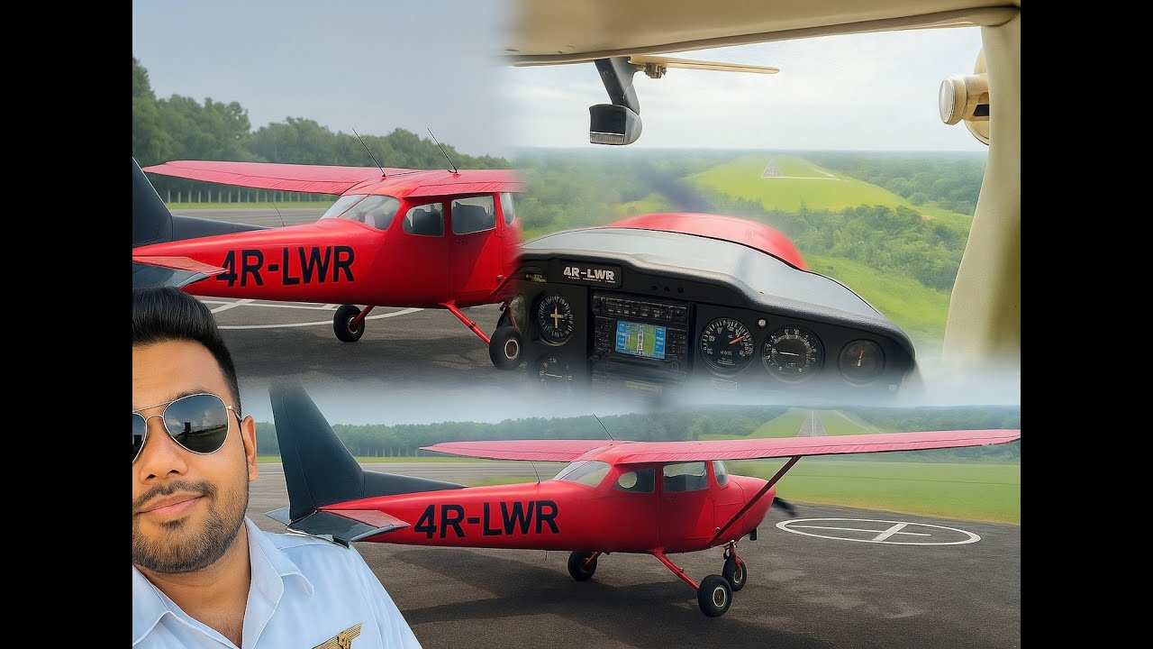 Cessna 152 Landing at Katukurunda Airfield (Sri Lanka)🇱🇰🇱🇰