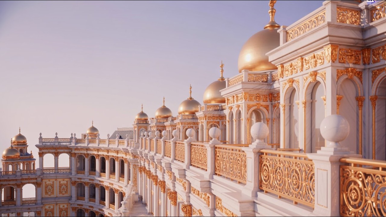 Serene Visuals | Beautiful Castle In Space With Relaxing Music And Cosmic Scenes (4K)