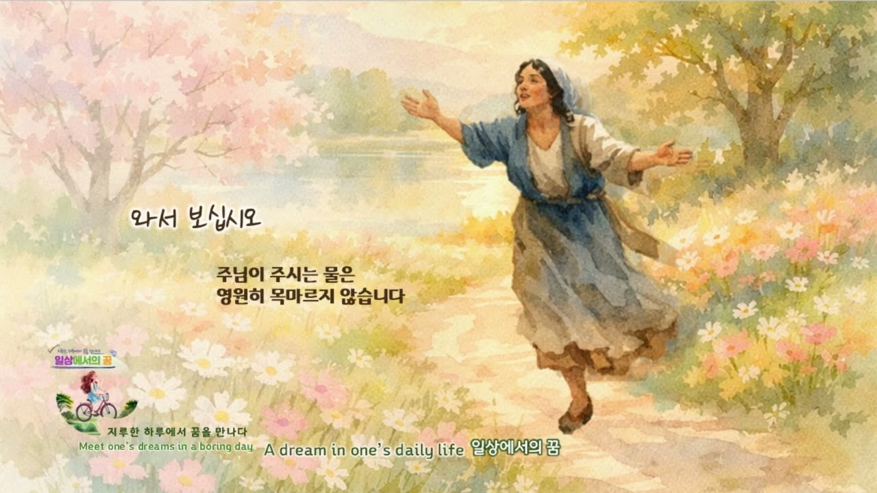와서 보십시오.. 물동이를 두고 마을로 달려가 외치는 사마리아 여인