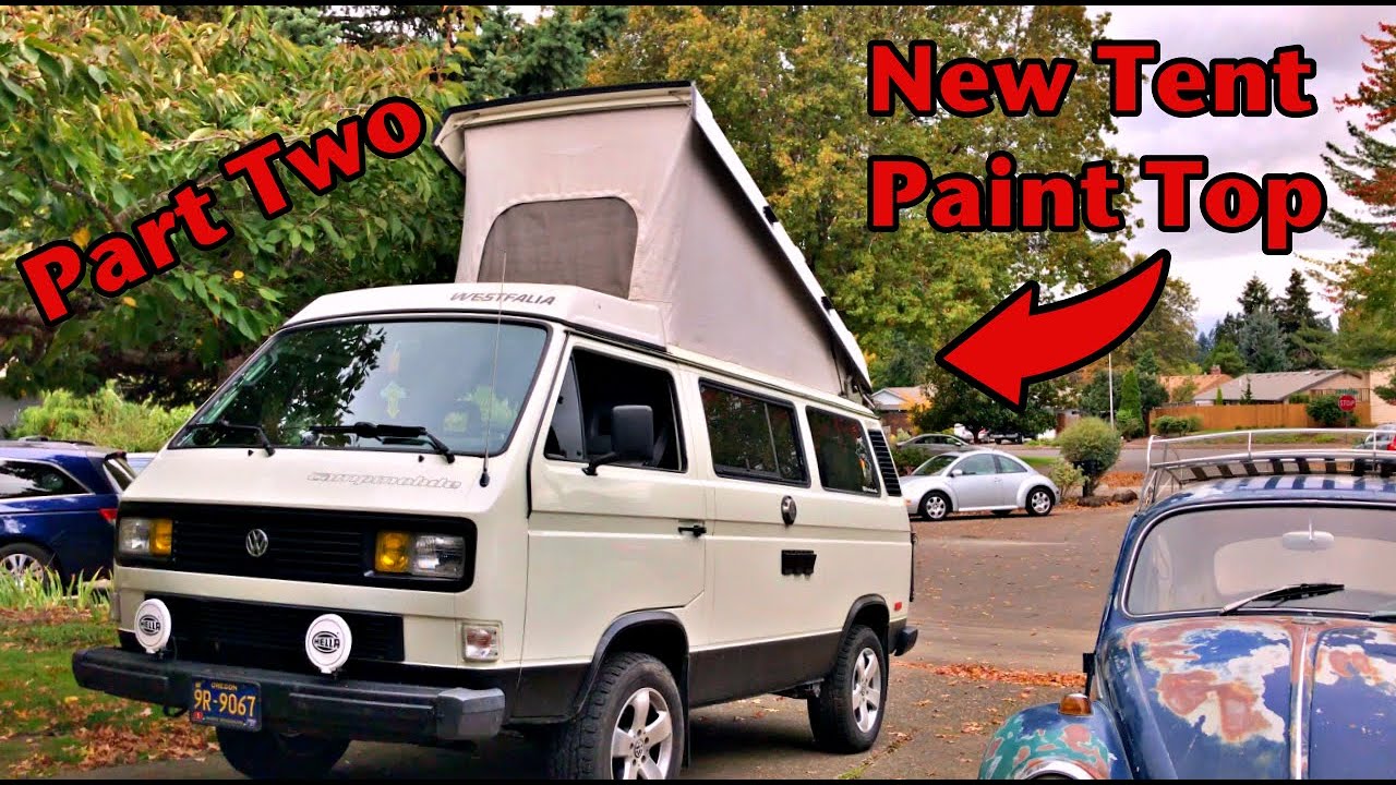 How to: Part 2 - Refinish Vanagon Westfalia pop top and tent install