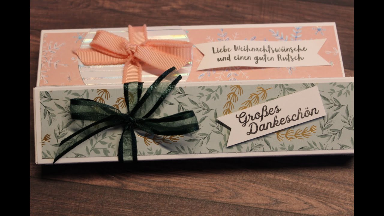 Verpackung für einen Kugelschreiber mit Stampin `UP! Produkten