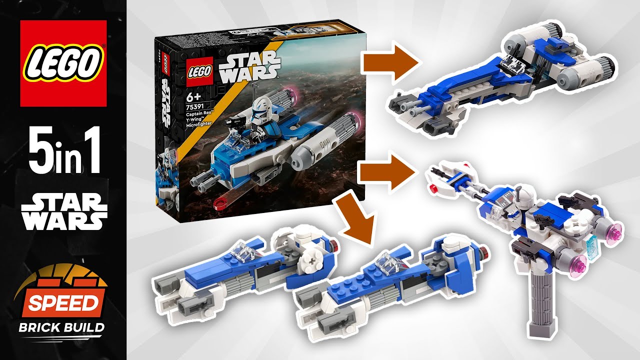 LEGO Star Wars Captain Rex™ Y-Wing™ Microfighter Alternate Builds (75391)[5in1] Instructions | SBB