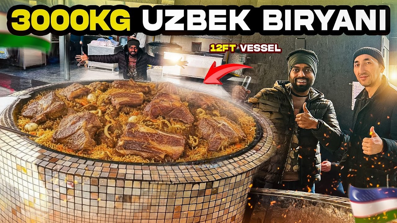 Massive Uzbekistan Biryani 7 Hours Cooking - Sells 3000kg Everyday 😱