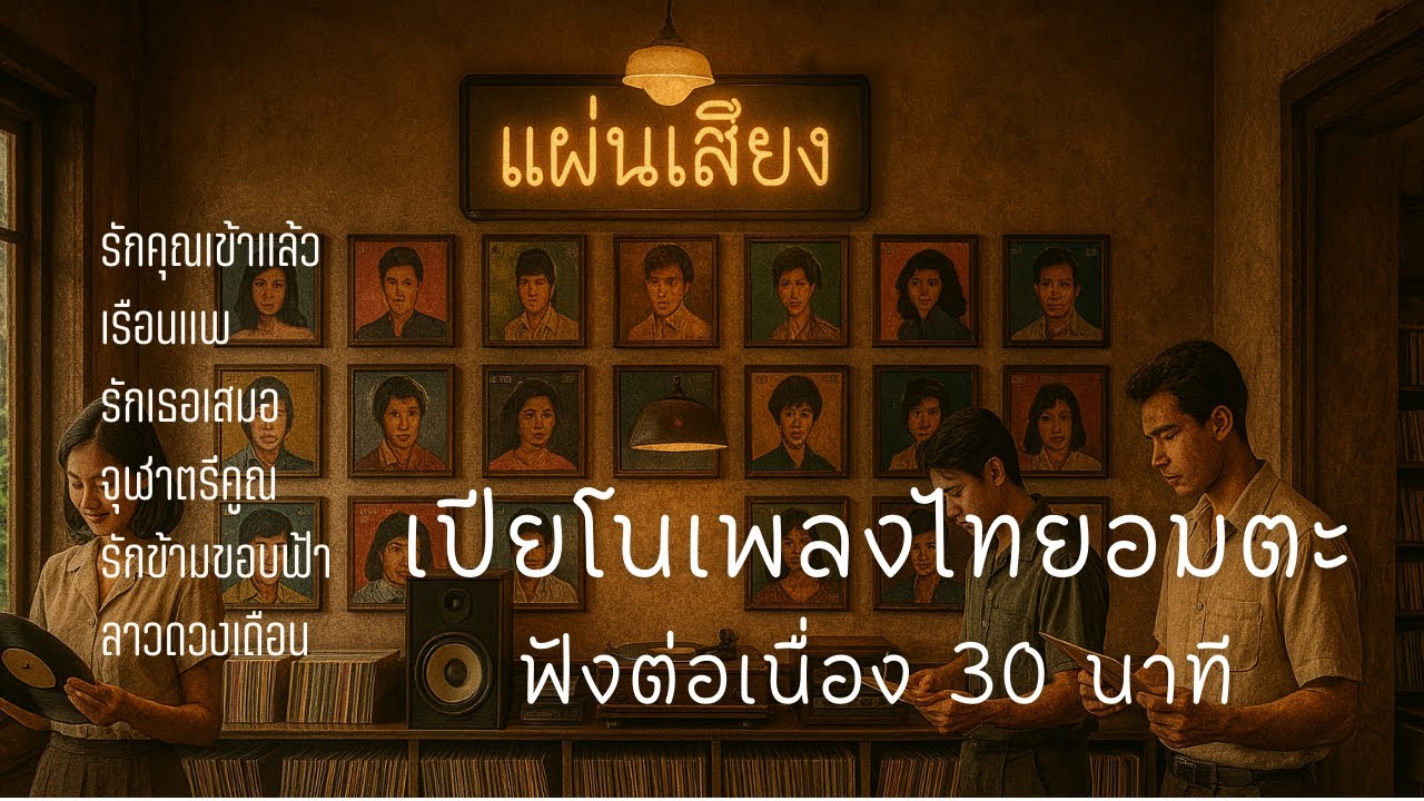 {ฟังต่อเนื่อง 30 นาที} บรรเลงเปียโน เพลงไทยอมตะ ชุด 2 (Relaxing Music)