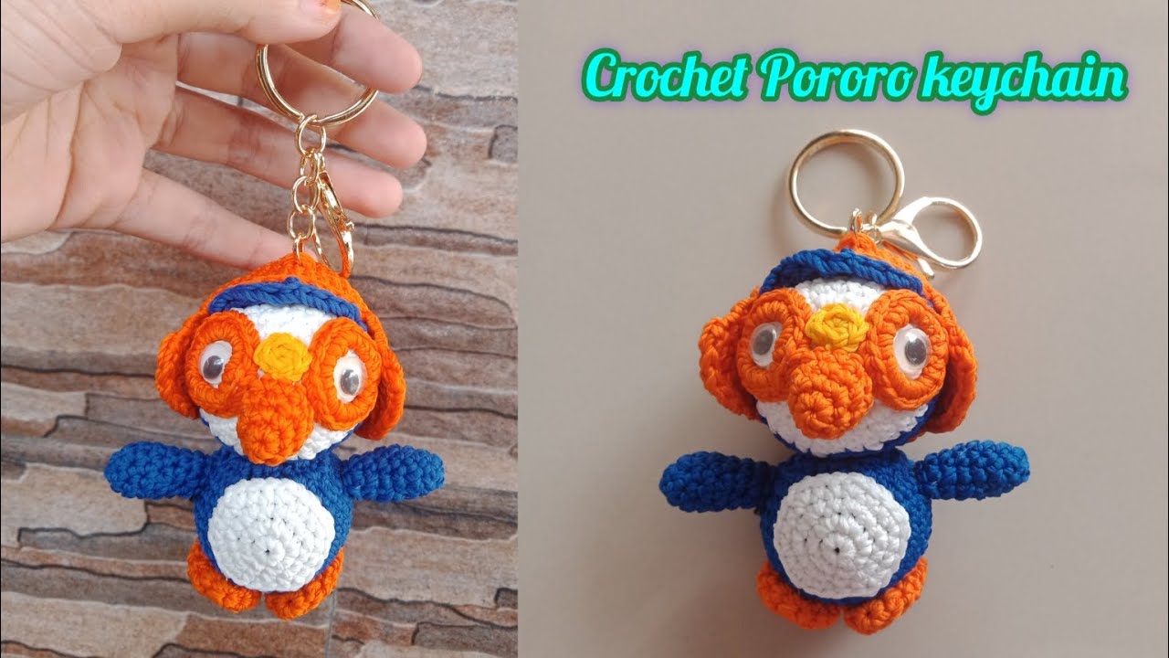 PART 1/2 || CROCHET AMIGURUMI PORORO KEYCHAIN TUTORIAL