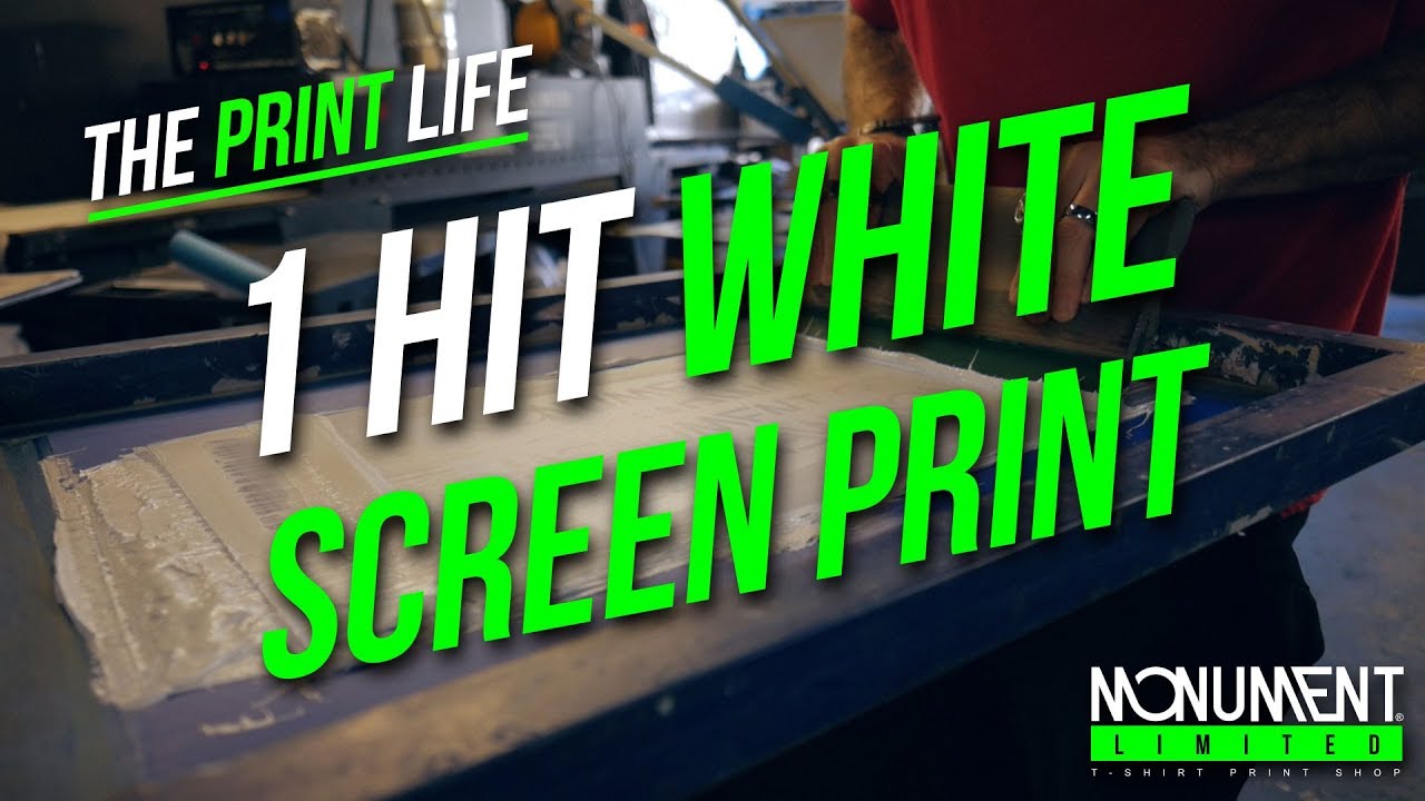 How to Screen Print | 1 Hit White Plastisol Screen Printing Technique | T-Shirt Printing Tutorial