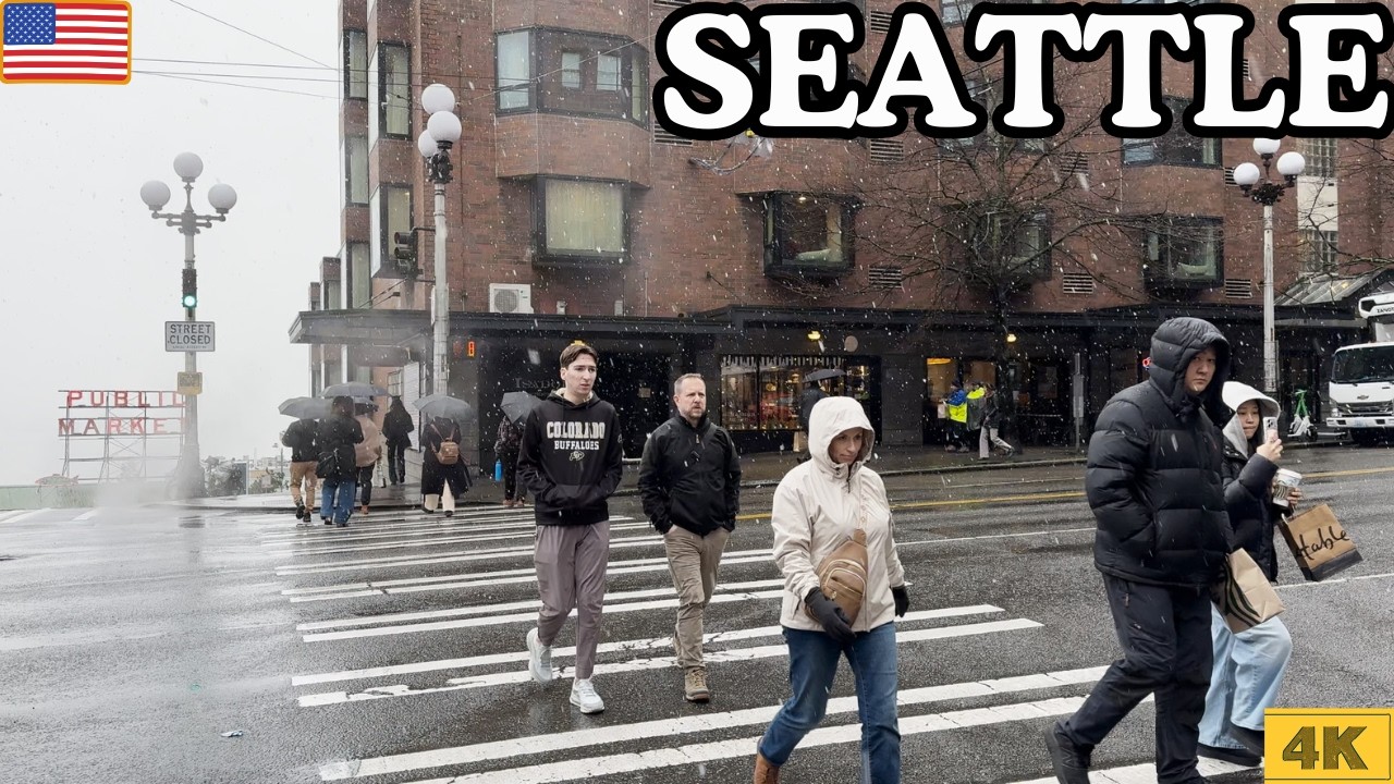 ❄️ Seattle’s First Snow 2026: A 4K 60fps Winter + Rain Wonderland Walk 🌨️ | @Chyfum | March 13th
