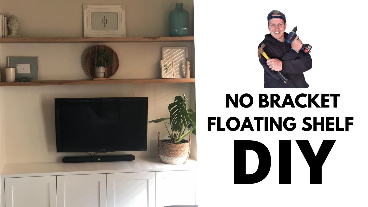Easy Floating Shelves // No Bracket DIY Floating Shelf