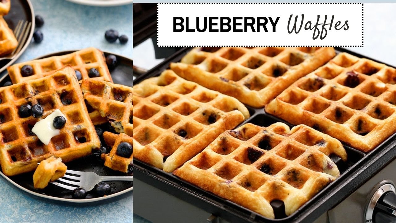 Best Ever Blueberry Waffles - Use Fresh or Frozen Blueberries
