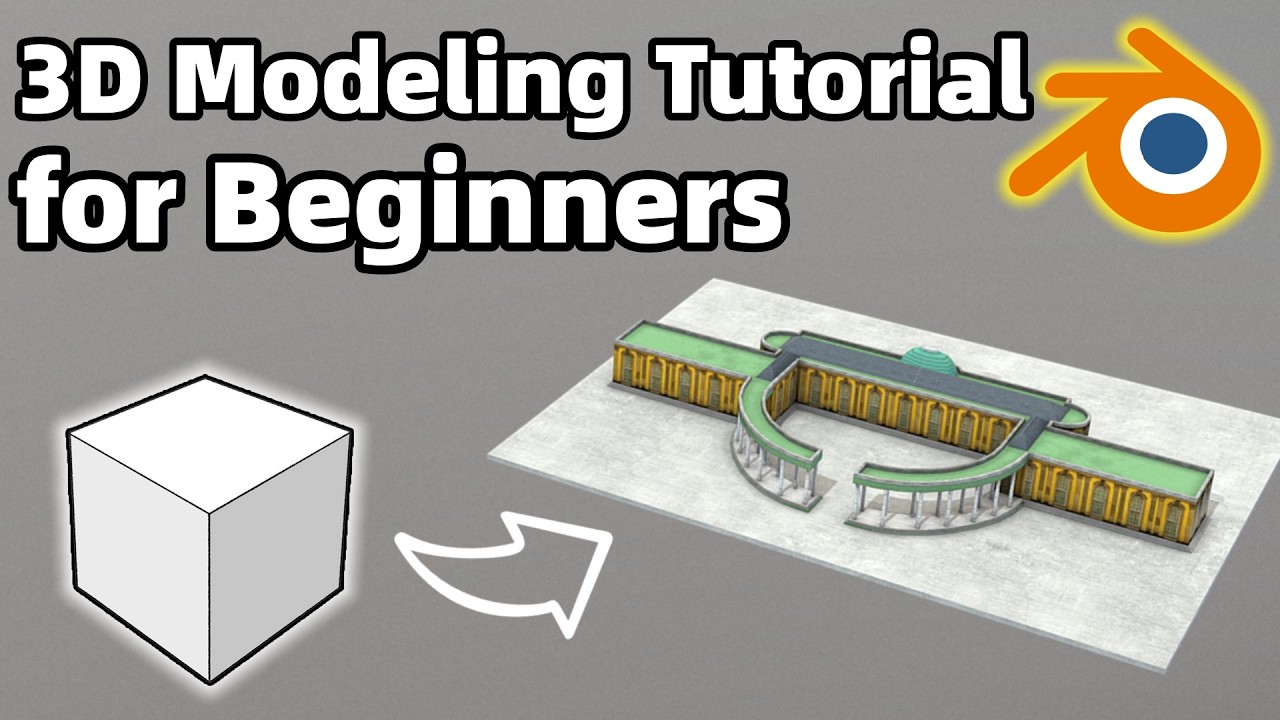 Blender Beginner Tutorial | Modeling Sanssouci Palace from a Cube (Timelapse)