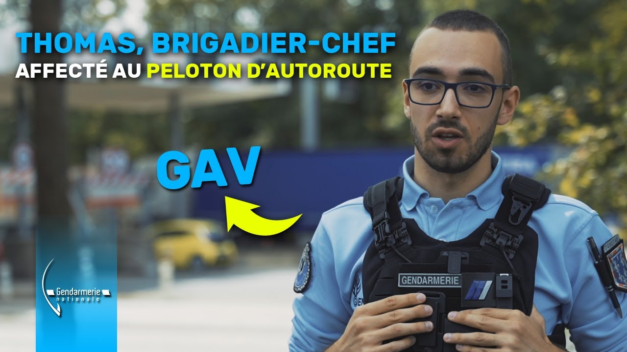 GENDARME ADJOINT VOLONTAIRE : Thomas, brigadier-chef affecté au peloton d'autoroute