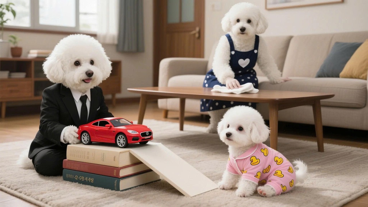Baby Puppy 🚗 Papa Dog’s Special Return Gift and Mom Dog’s Cozy Welcome🐾