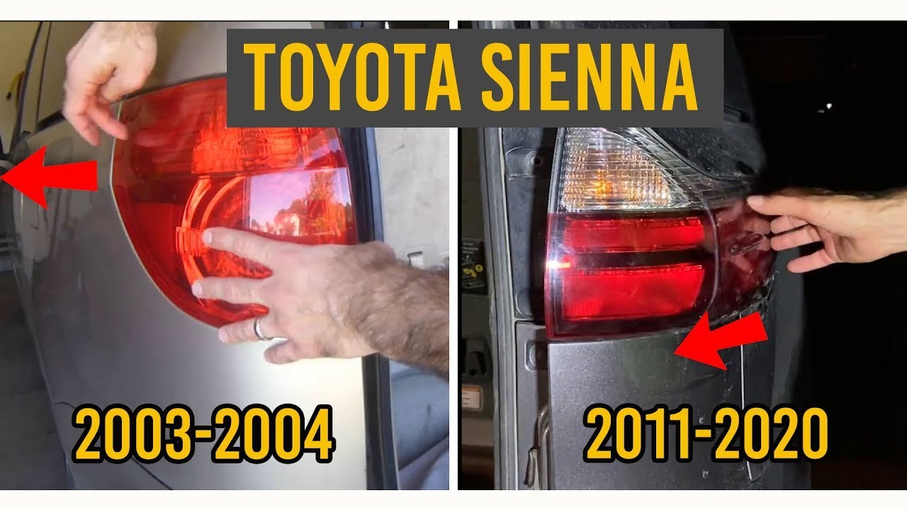 Замена задних фонарей Toyota Sienna (лампочки или блок)