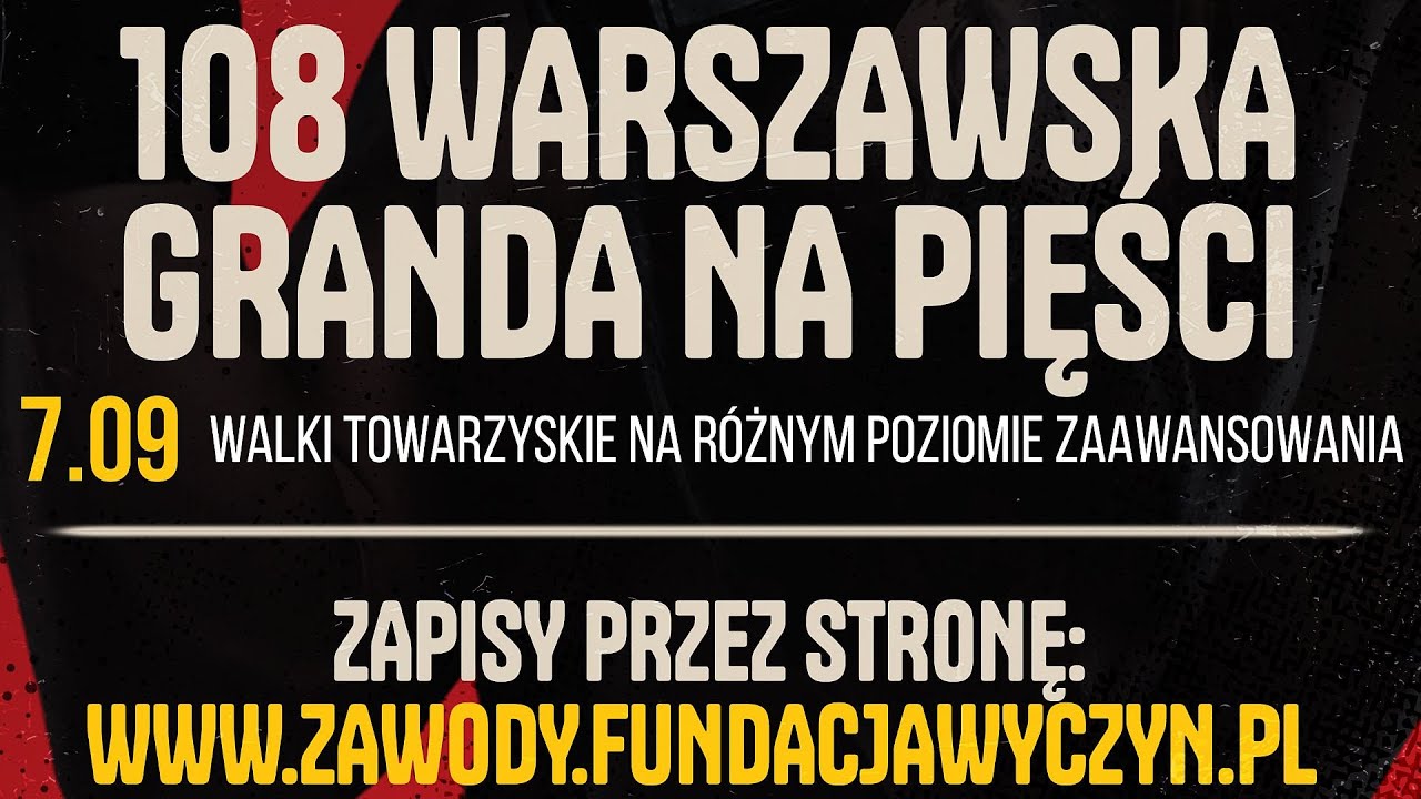 Na żywo:  Ring B - 108. Warszawska Granda (07/09/2025) Torwar, Legia Fight Club