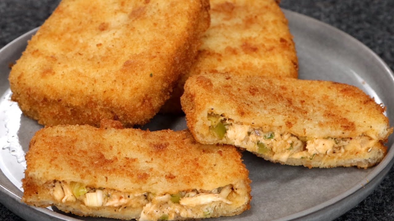 Chicken Bread Pocket Recipe | Easy Chicken Snacks